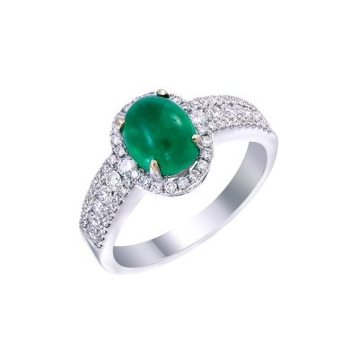 Cabochon Emerald Ring