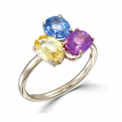 Three Stone Sapphire Ring