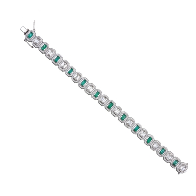 Emerald and Diamond Bracelet