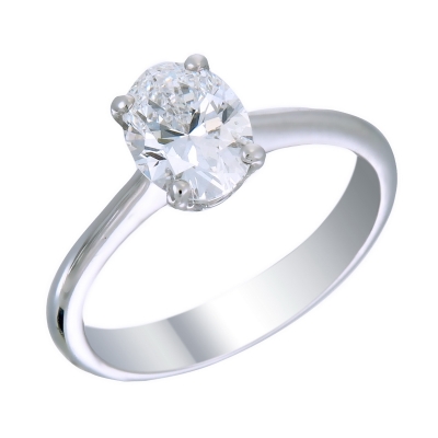 Oval Cut Diamond Solitaire Ring