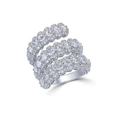 Spiral Rose Cut Diamond Ring