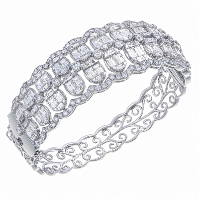 Illusion Diamond Bangle 