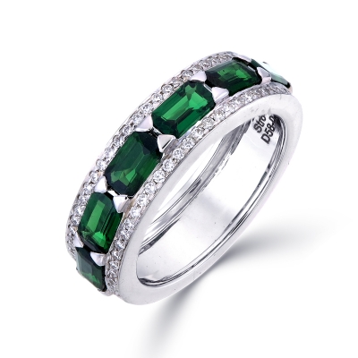 Tsavorite Ring Band