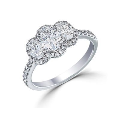 Trio Oval Diamond Ring