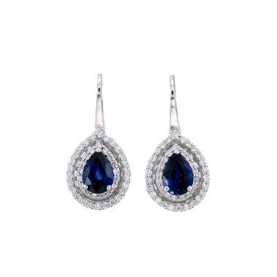 Blue sapphire earrings