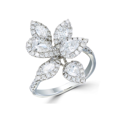 Diamond Flower Ring