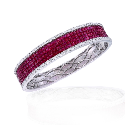 Ruby and Diamond Bangle