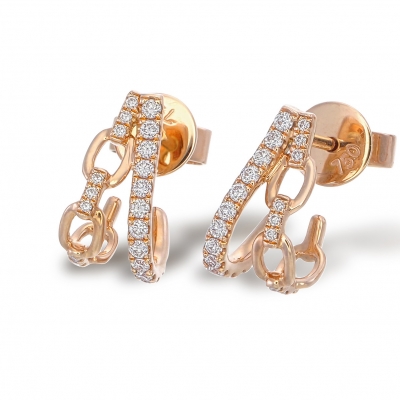 Chain Link Diamond Earrings