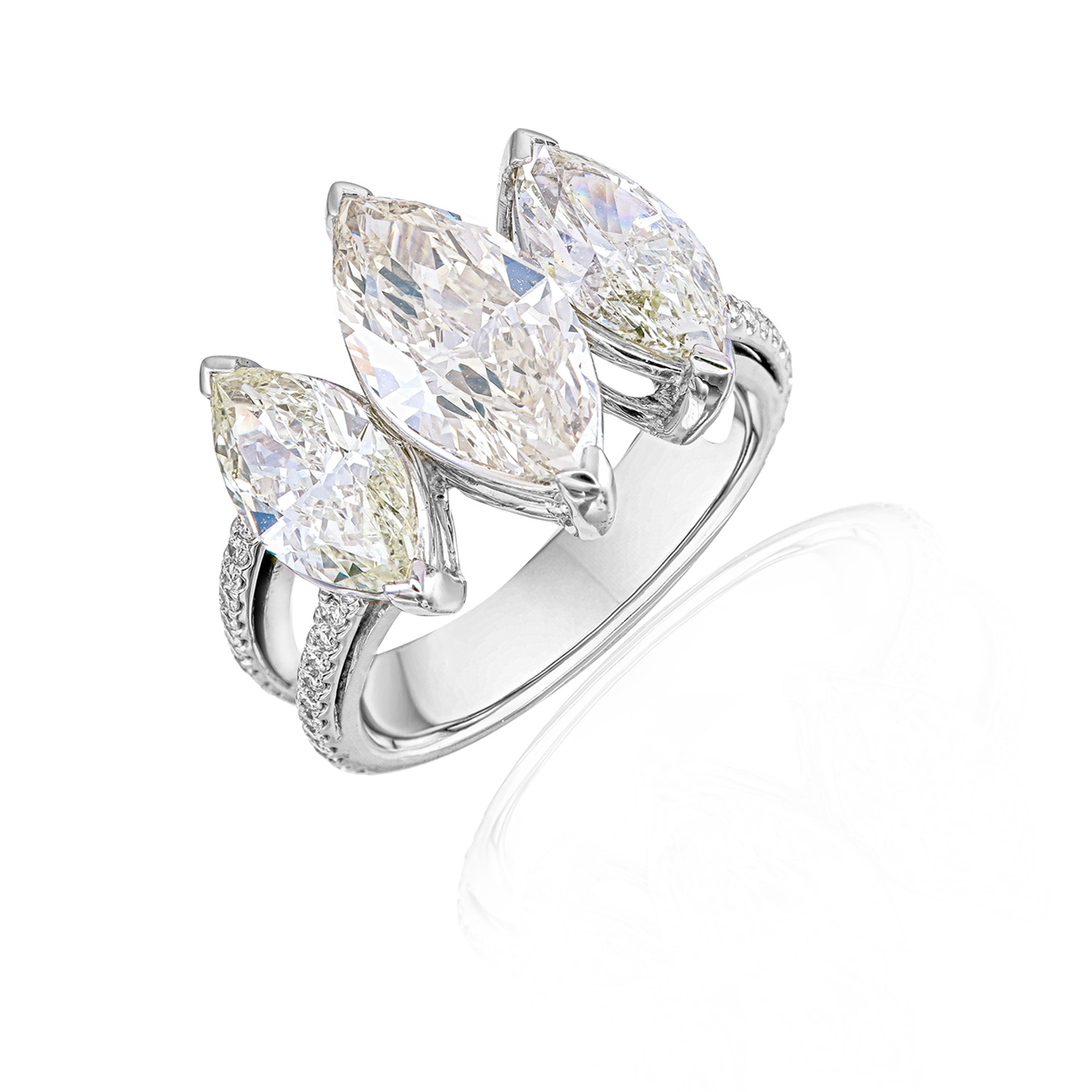 Trio Marquise Diamond  Ring