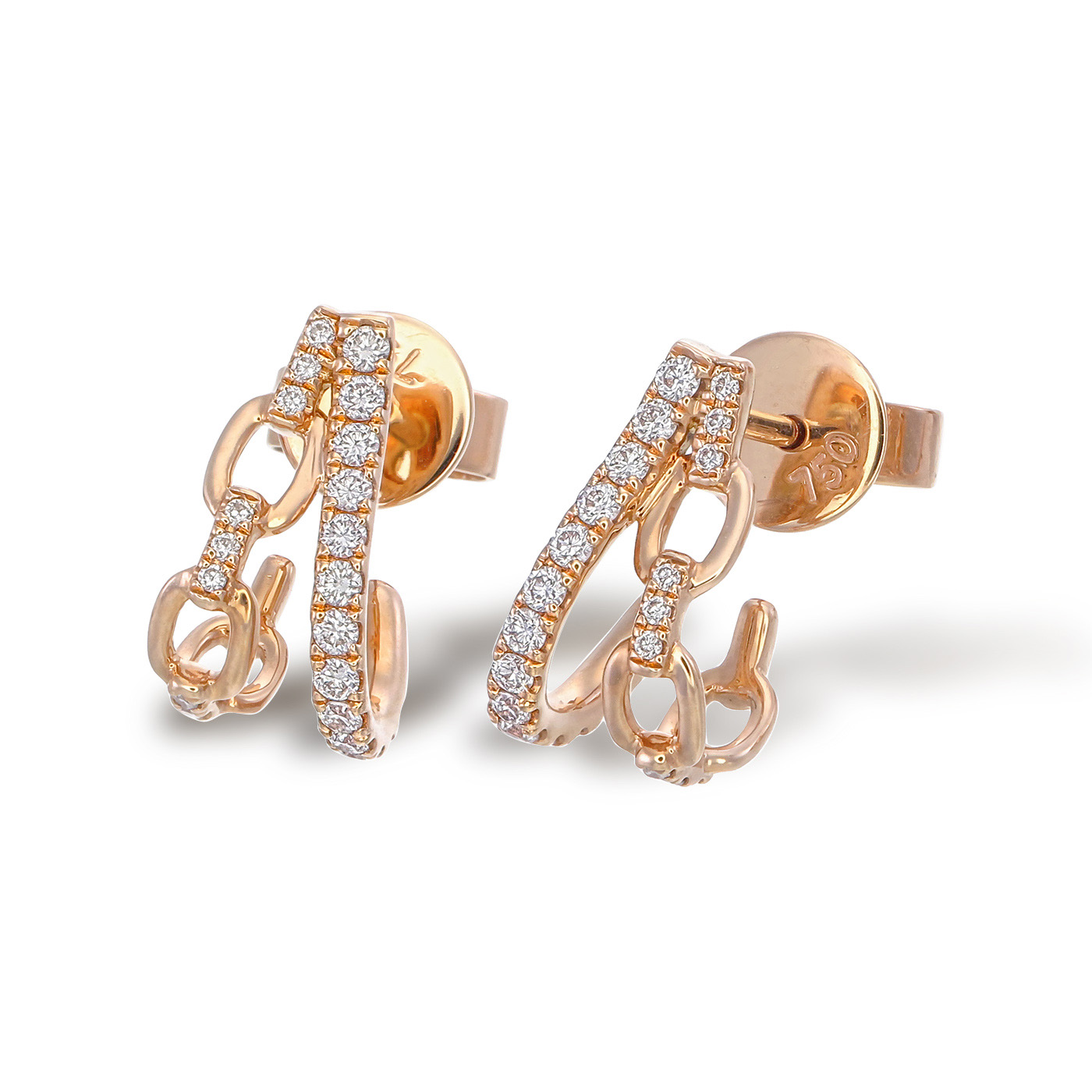 Chain Link Diamond Earrings