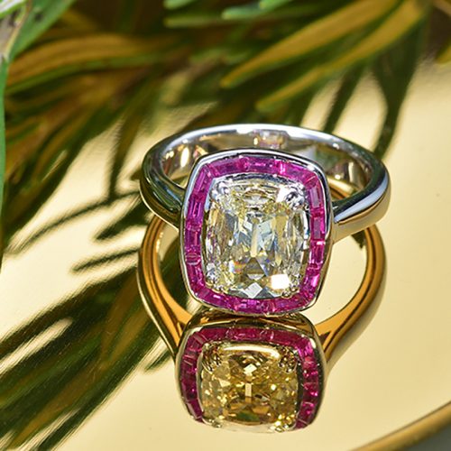 Old Cut Diamond and Ruby Ring